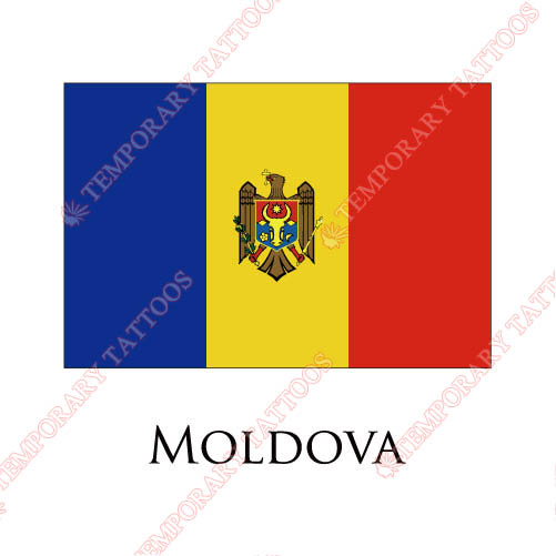 Moldova flag Customize Temporary Tattoos Stickers NO.1931